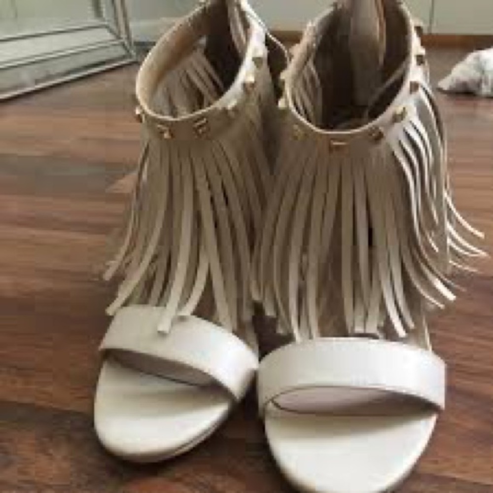 Betsey Johnson ‘Betseyville’ studded fringe heels!